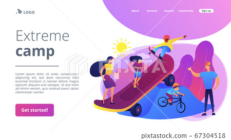 Extreme camp concept landing page. Extreme camp concept landing page. 67304518
