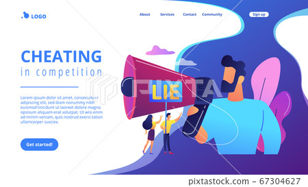 Cheating concept landing page. 67304627
