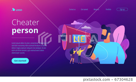 Cheating concept landing page. - Stock Illustration [67304628] - PIXTA