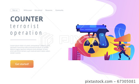 International terrorism concept landing page. 67305081