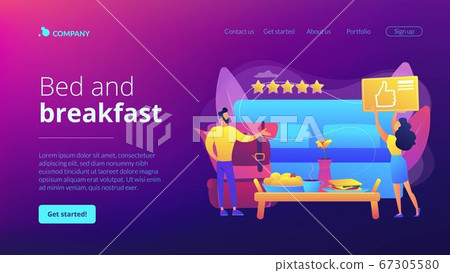 Bed and breakfast concept landing page Bed and breakfast concept landing page 67305580