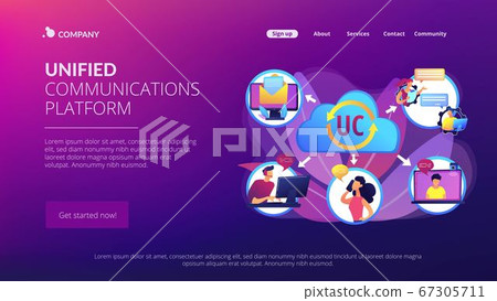 Unified communication concept landing page 67305711
