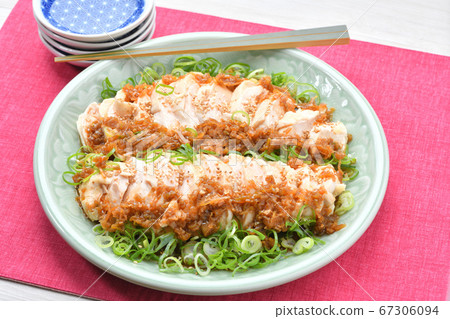 Chicken breast meat "Draft chicken arrangement dish ver.1". *Recipe is incomplete. 67306094