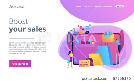 Sales promotion concept landing page 67306370