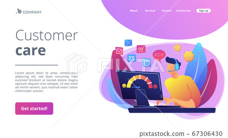 Customer care concept landing page Customer care concept landing page 67306430