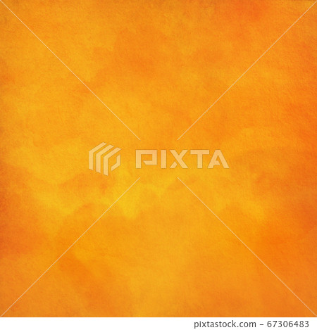 橙色的水彩顏料和紙張的紋理 橙色的水彩顏料和紙張的紋理 67306483