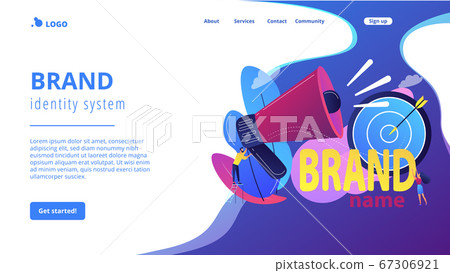 Brand name concept landing page. 67306921