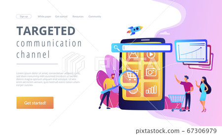 Mobile media optimization concept landing page Mobile media optimization concept landing page 67306979