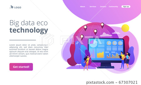 Environment data analytics concept landing page Environment data analytics concept landing page 67307021