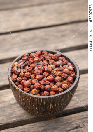 organic kampot dried red pepper corns in cambodia 67307978