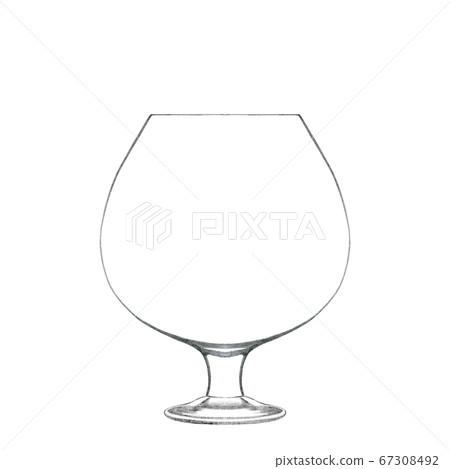 Hand drawn cognac glass 67308492
