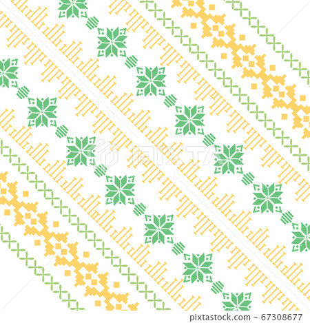 Unique Colorful ornament on embroidery design for bedroom decorative. Unique Colorful ornament on embroidery design for bedroom decorative. 67308677