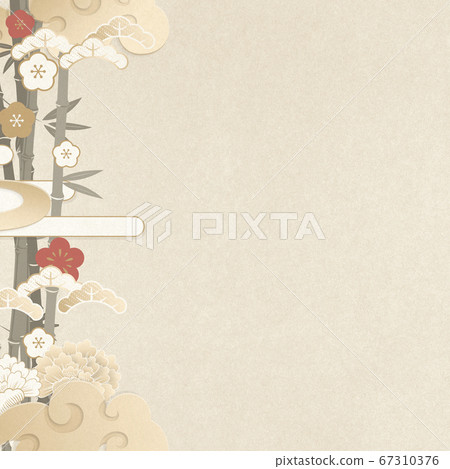 Japanese Style Background Material-Champagne Gold-Shochiume Japanese Style Background Material-Champagne Gold-Shochiume 67310376