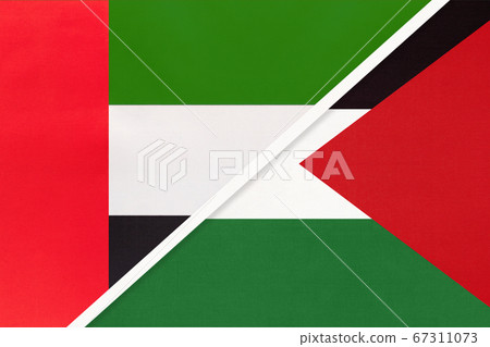 United Arab Emirates or UAE and Palestine, symbol flags United Arab Emirates or UAE and Palestine, symbol flags 67311073