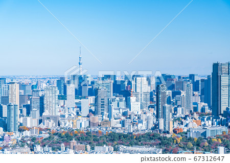 Tokyo scenery seen from Shibuya Scramble Square Tokyo scenery seen from Shibuya Scramble Square 67312647