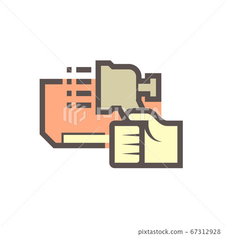 Air conditioner  cleaning nozzle spray vector icon 67312928