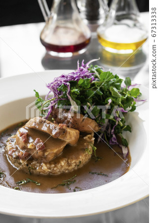 portuguese pork steak in creamy spicy chorizo portuguese pork steak in creamy spicy chorizo 67313338
