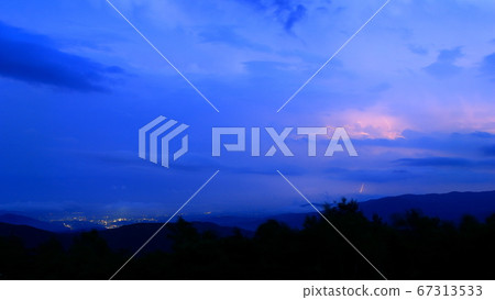 Night view of Kesennuma seen from Mt. Murone 67313533