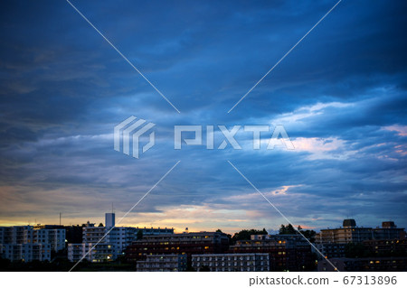 Evening sky on the rainy season front Evening sky on the rainy season front 67313896