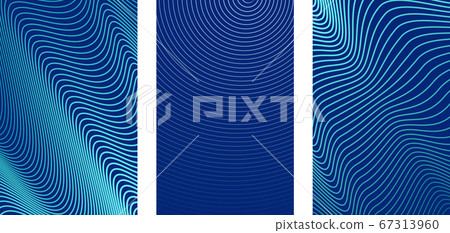 Abstract vertical striped background. Ultra thin abstract wavy lines 67313960