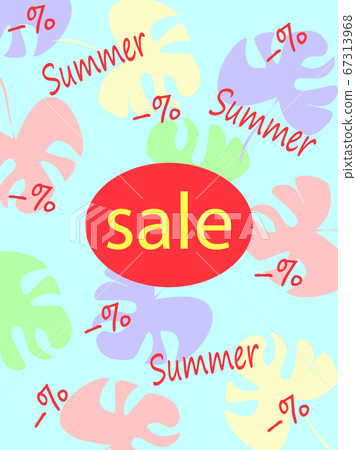 Summer sale Bright leaflet with discounts for your business. Vector illustration. Summer sale Bright leaflet with discounts for your business. Vector illustration. 67313968