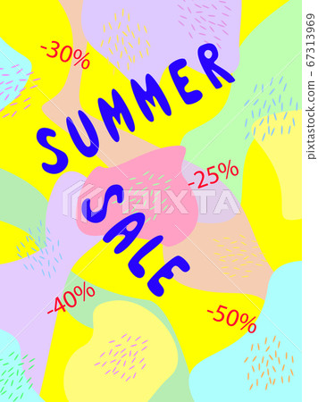 Summer sale Bright leaflet with discounts for your business. Vector illustration. Summer sale Bright leaflet with discounts for your business. Vector illustration. 67313969