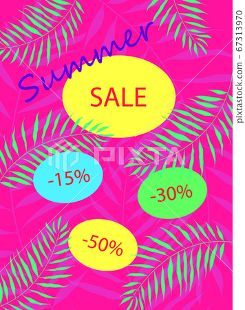 Summer sale Bright leaflet with discounts for your business. Vector illustration. Summer sale Bright leaflet with discounts for your business. Vector illustration. 67313970