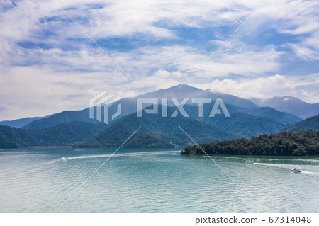 aerial view of famous Sun Moon Lake landscape aerial view of famous Sun Moon Lake landscape 67314048