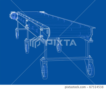 3D outline conveyor belt 3D outline conveyor belt 67314538