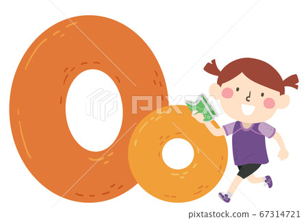 Kid Girl Orienteering Sport Alphabet Illustration Kid Girl Orienteering Sport Alphabet Illustration 67314721