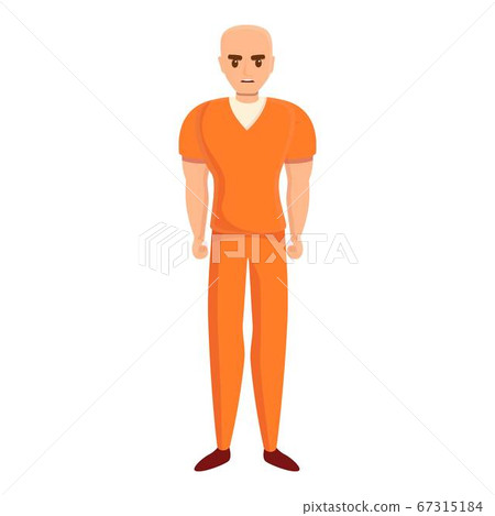 Bald prison person icon, cartoon style Bald prison person icon, cartoon style 67315184