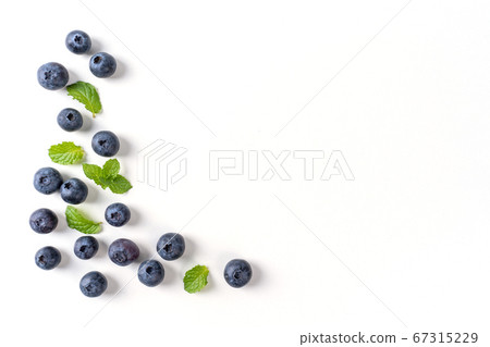 Blueberries fruit bowl top view blueberry fruit berries ブルーベリー ベリー フルーツ fruit 67315229