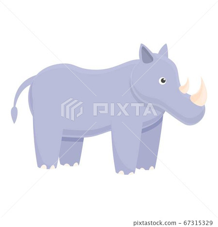 Zoo rhino icon, cartoon style Zoo rhino icon, cartoon style 67315329