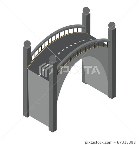Modern bridge icon, isometric style 67315398
