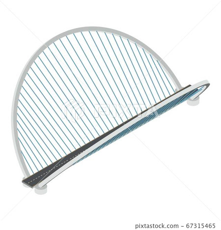 Futuristic bridge icon, isometric style Futuristic bridge icon, isometric style 67315465