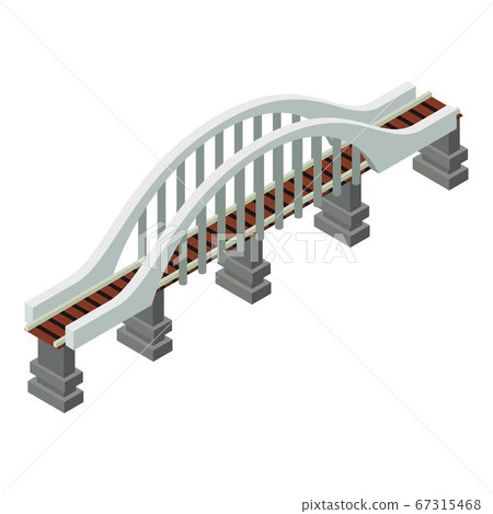 Train bridge icon, isometric style Train bridge icon, isometric style 67315468