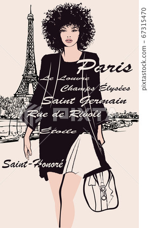Woman in black dress carrying travel bag Woman in black dress carrying travel bag 67315470