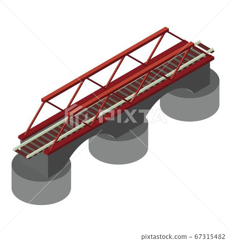 Railway bridge icon, isometric style Railway bridge icon, isometric style 67315482