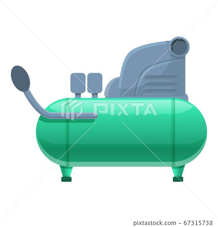 Pressure air compressor icon, cartoon style 67315738