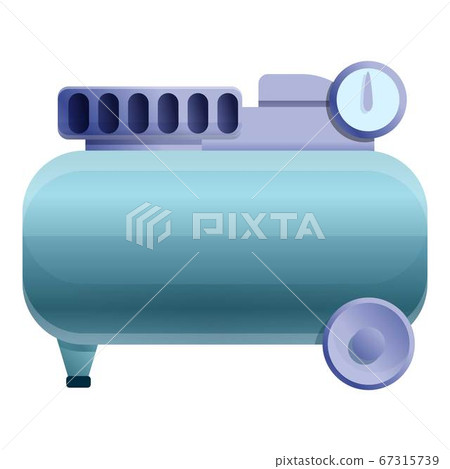 Air compressor unit icon, cartoon style 67315739
