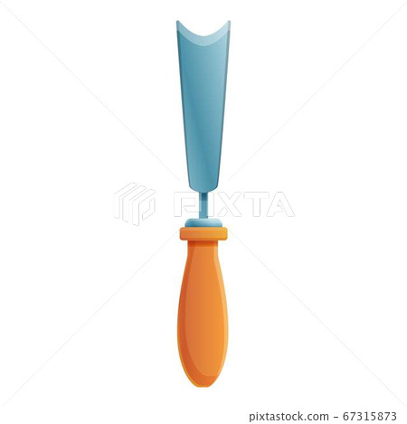 Construction chisel icon, cartoon style 67315873