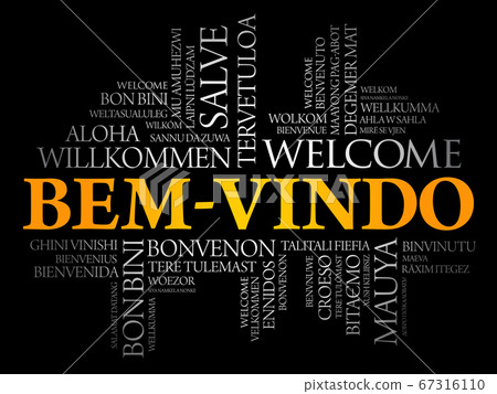 Bem-Vindo (Welcome in Portuguese) word cloud 67316110