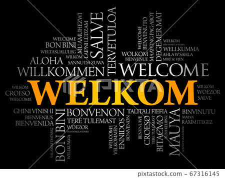 Welkom (Welcome in Afrikaans) word cloud 67316145
