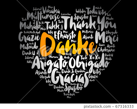 Danke (Thank You in German) Love Heart Danke (Thank You in German) Love Heart 67316333