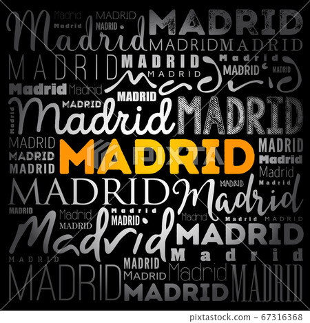 Madrid wallpaper word cloud, travel concept Madrid wallpaper word cloud, travel concept 67316368