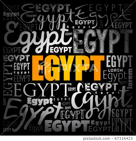 Egypt wallpaper word cloud, travel concept 67316423