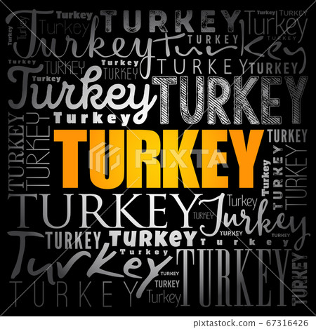 Turkey wallpaper word cloud, travel concept - Stock Illustration ...