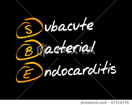 SBE - Subacute Bacterial Endocarditis acronym 67316576