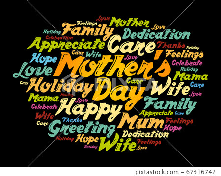 Mother's Day word cloud, care, love, family 67316742
