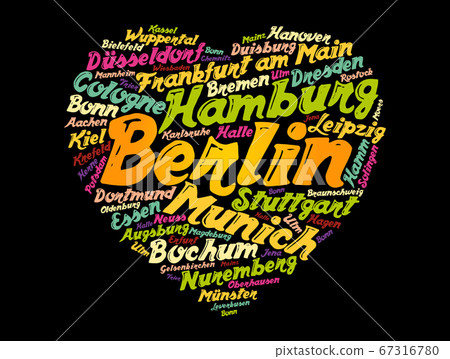 List of cities and towns in Germany word cloud 67316780
